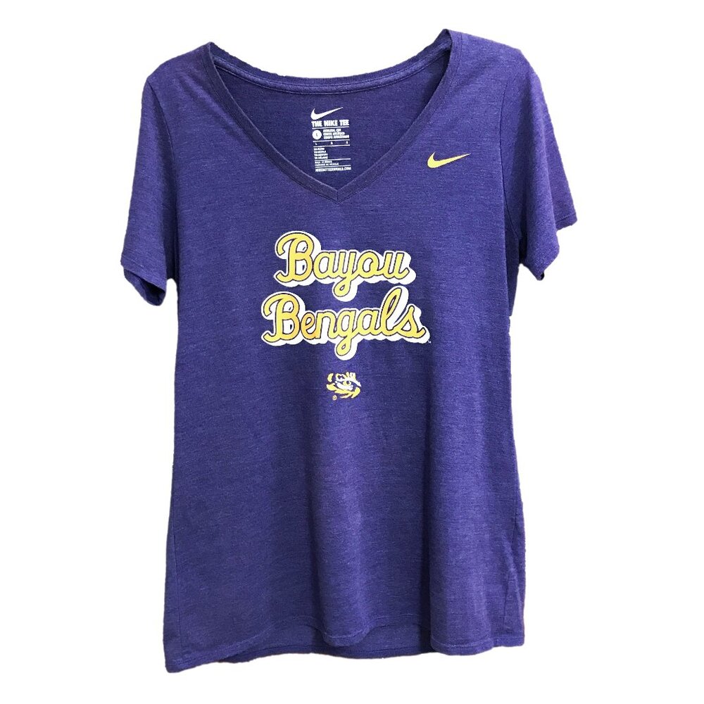 The Nike Tee / Bayou Bengals (LSU) / Purple / Short Sleeve / V-Neck / Large